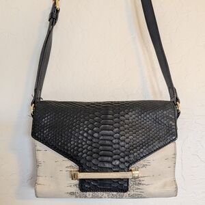 Vince Camuto Leather Envelope CrossbodyBlack and Cream